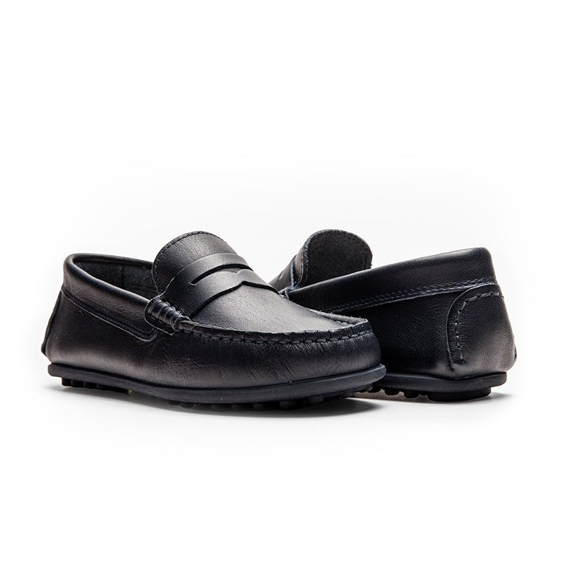 Alex Navy Non Slip Rubber Sole Cushion Padded Insole Spain Core by Childrenchic – Don't Panic Shoes