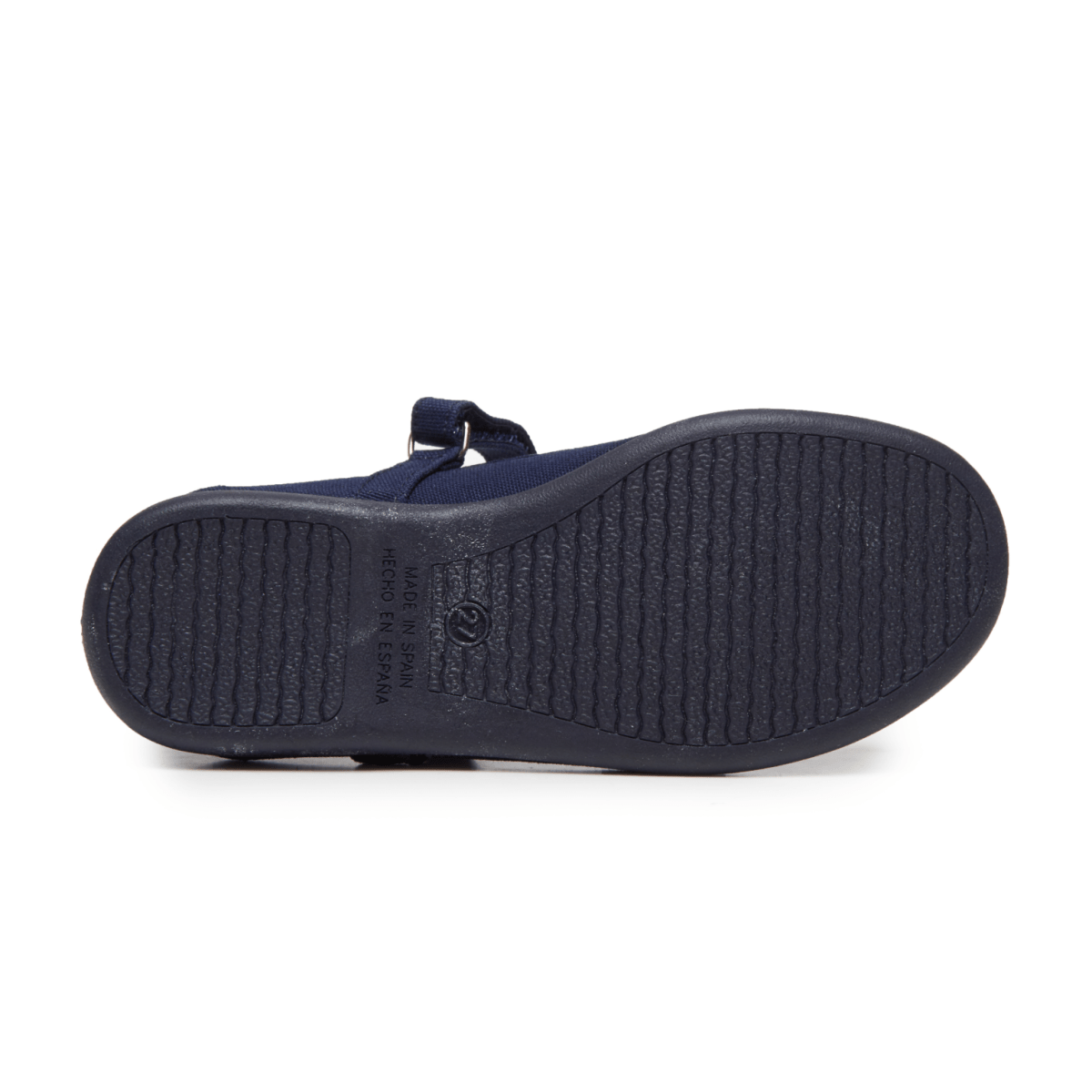 Alma Navy Adjustable Velcro Non Slip Rubber Soles Spain core by Childrenchic – Don't Panic Shoes
