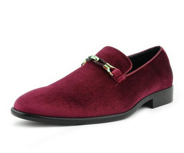 Amali Aller Men's Velvet Slippers Burgundy Velvet Smoking Slippers by Amali – Don't Panic Shoes