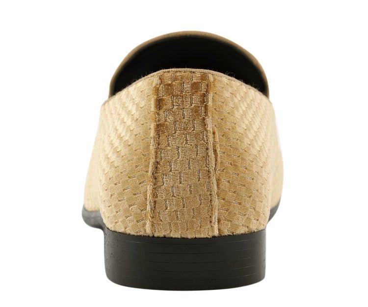Amali Blaze Gold Smoking Slippers by Amali – Don't Panic Shoes