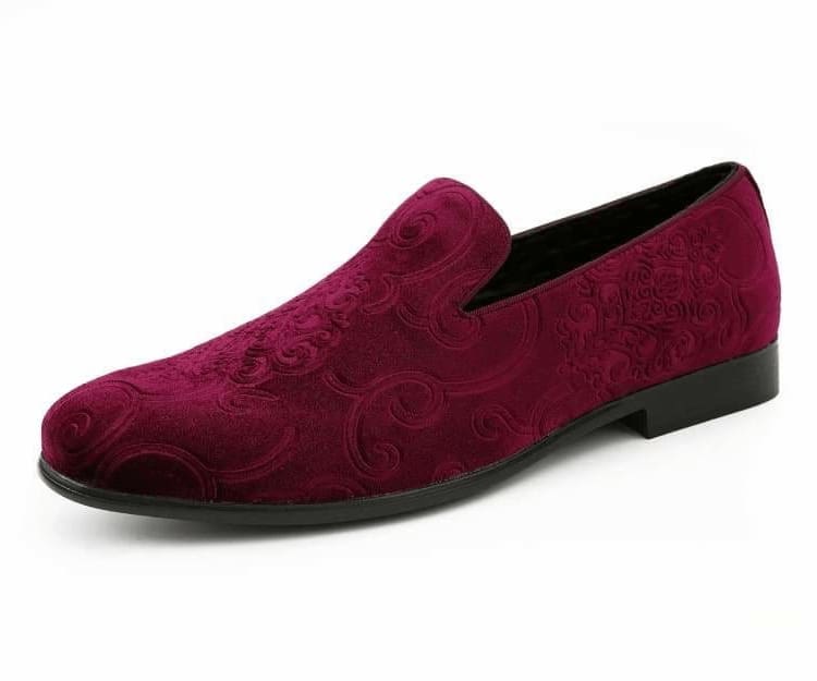 Amali Bryant Burgundy Smoking Slippers by Amali – Don't Panic Shoes