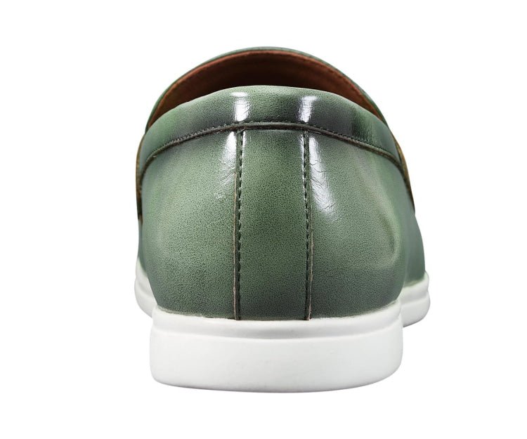 Amali Cahill Emerald Elegance Men’S Leather Loafers Loafers by Amali – Don't Panic Shoes