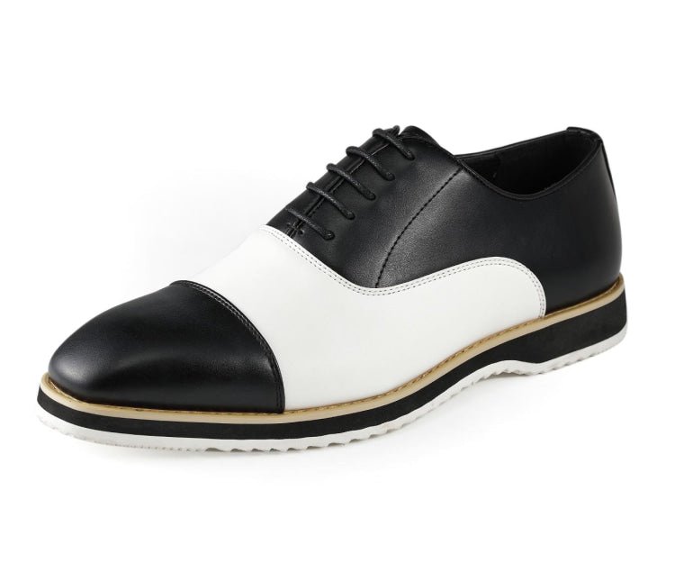Amali Camden Classic Oxford Dress Shoes Men's Black And White Oxfords by Amali – Don't Panic Shoes