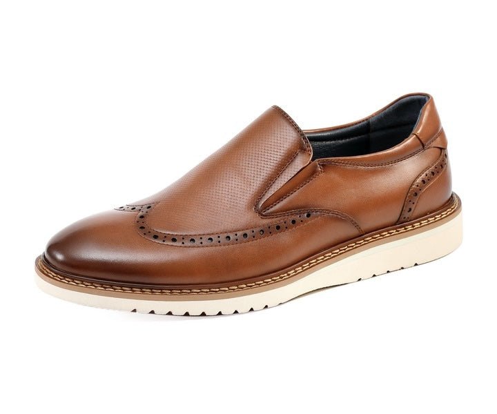 Amali Clyde Hybrid Slip On ShoeS Men’s Leather Cognac Loafers by Amali – Don't Panic Shoes