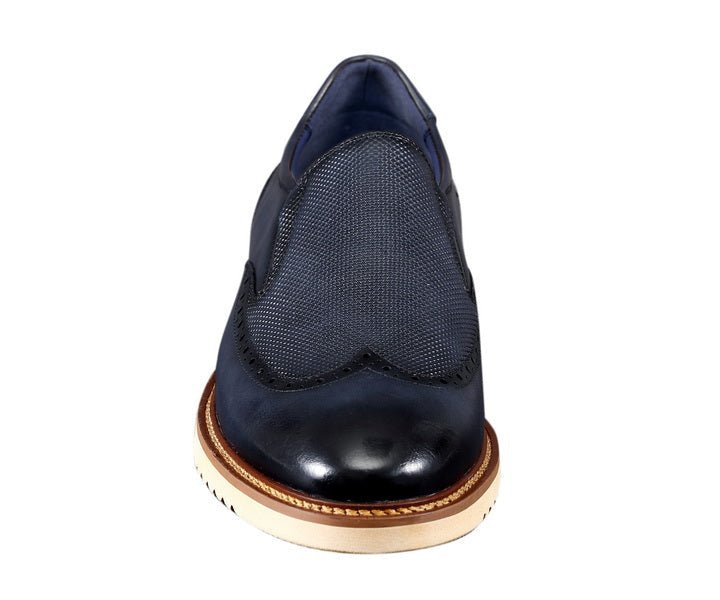 Amali Clyde Navy Slip On Hybrid ShoeS Men’s Leather Loafers by Amali – Don't Panic Shoes