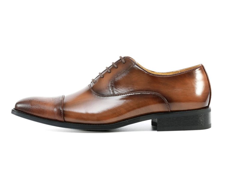 Amali Conrad Men’S Brown Leather Oxford Dress Shoes Oxfords by Amali – Don't Panic Shoes