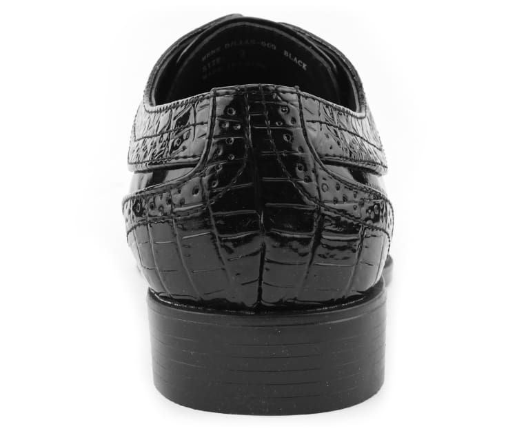 Amali Dallas Black Oxford Dress Shoes Eel Skin Oxfords by Amali – Don't Panic Shoes