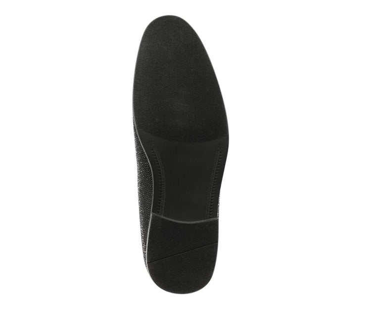 Amali Dazzle Black Smoking Slippers by Amali – Don't Panic Shoes