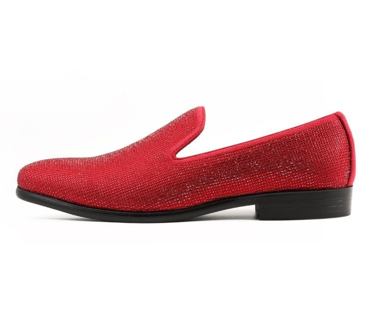 Amali Dazzle Red Smoking Slippers by Amali – Don't Panic Shoes