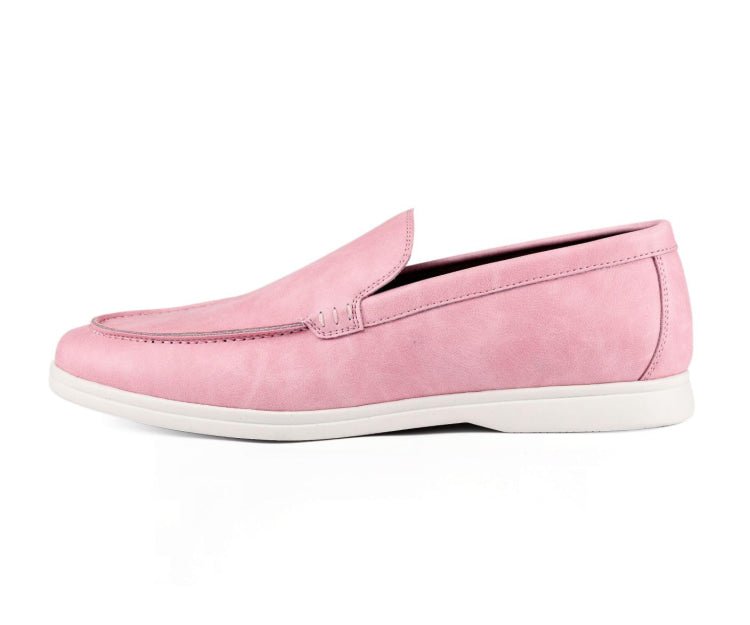 Amali Deniz Men's Pink Suede Slip On Loafers Loafers by Amali – Don't Panic Shoes