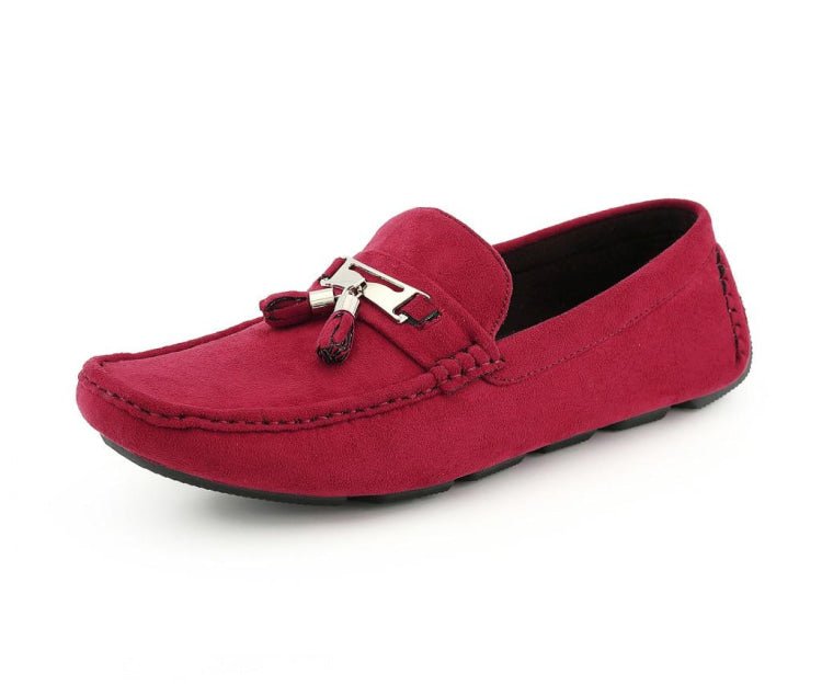 Amali Dyer Men's Driving Moccasins Crimson Elegance Driving Moccasins by Amali – Don't Panic Shoes