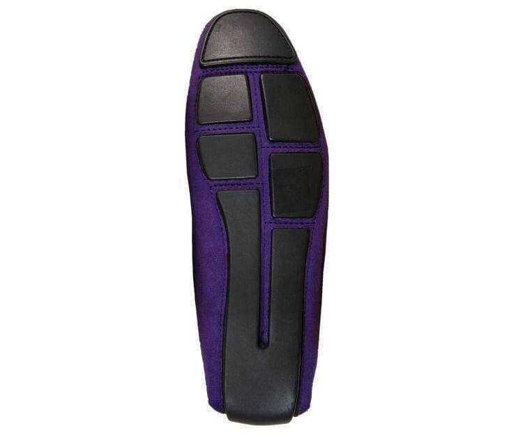 Amali Ecker Purple Men’S Suede Driving Moccasins Driving Moccasins by Amali – Don't Panic Shoes