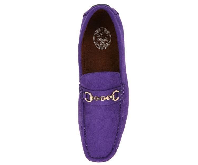 Amali Ecker Purple Men’S Suede Driving Moccasins Driving Moccasins by Amali – Don't Panic Shoes