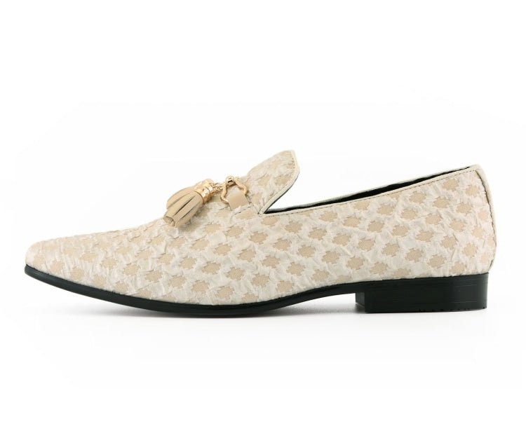 Amali Elegant Tassel Shoes For Men Quilted Design Smoking Slippers by Amali – Don't Panic Shoes