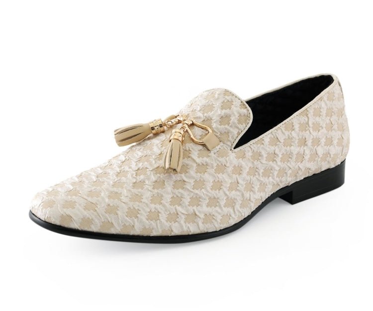 Amali Elegant Tassel Shoes For Men Quilted Design Smoking Slippers by Amali – Don't Panic Shoes