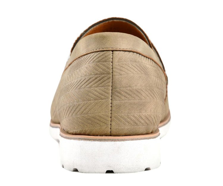 Amali EliaS Penny Loafers Men’s Beige Fabric Loafers by Amali – Don't Panic Shoes