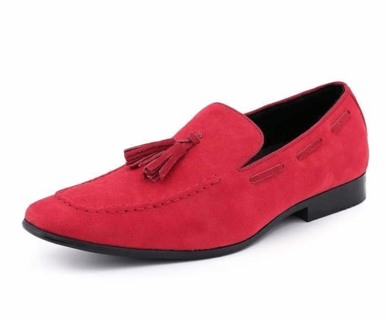 Amali Emperor Men's Velvet Loafers Emperor Red Smoking Slippers by Amali – Don't Panic Shoes