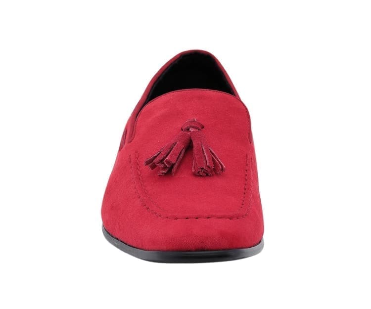 Amali Emperor Men's Velvet Loafers Emperor Red Smoking Slippers by Amali – Don't Panic Shoes