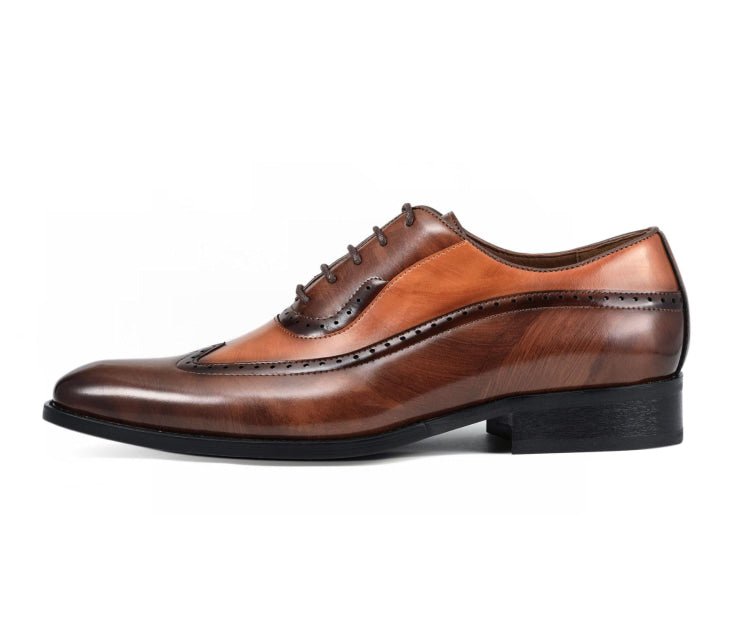 Amali Everett DiStinguished Tan Wingtip Oxfords Men’s Leather Oxfords by Amali – Don't Panic Shoes