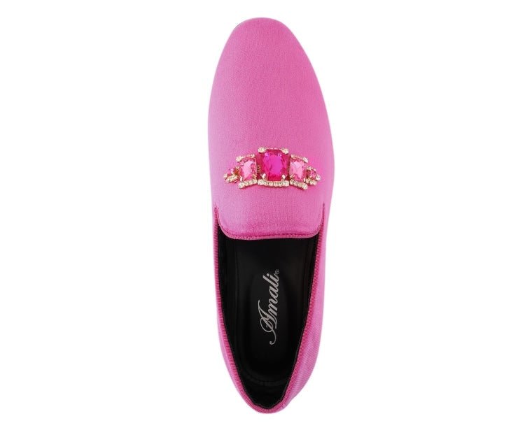 Amali Fabio Fuchsia Smoking Slippers by Amali – Don't Panic Shoes