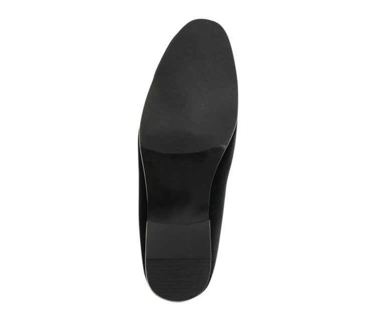 Amali Fay Black Men’S Velvet Slippers With Gold Chain Smoking Slippers by Amali – Don't Panic Shoes