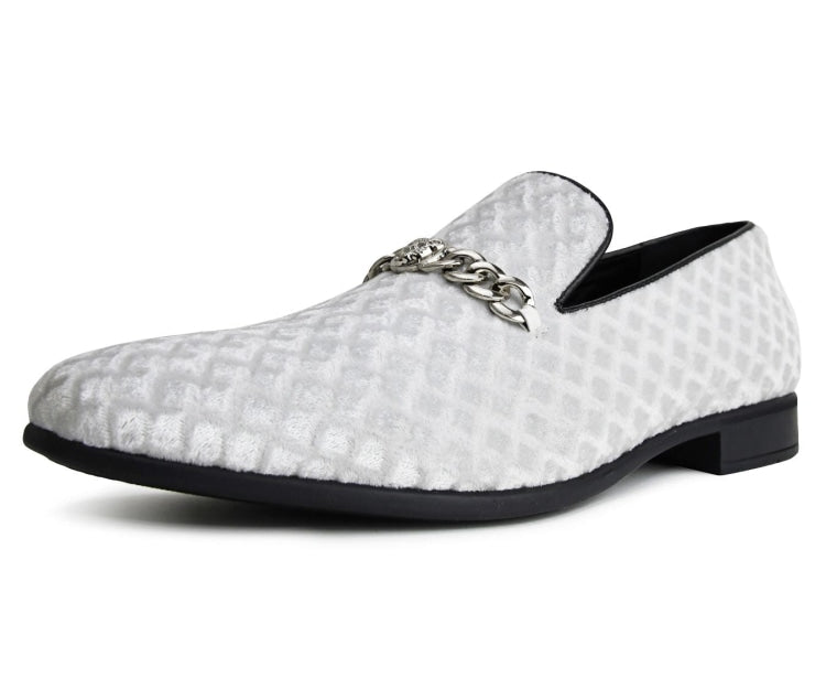 Amali Felix Ice Velvet LoaferS Women’s Embossed Slip On Smoking Slippers by Amali – Don't Panic Shoes