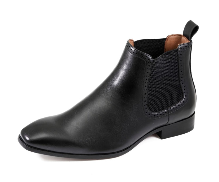 Amali HayeS Black Men’s Wingtip Chelsea Boots Leather Boots by Amali – Don't Panic Shoes