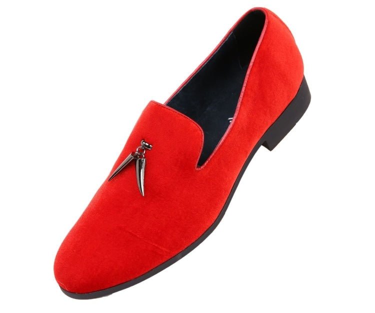 Amali Heath CrimSon Luxe Velvet Smoking Slippers Men’s Red Velvet Smoking Slippers by Amali – Don't Panic Shoes