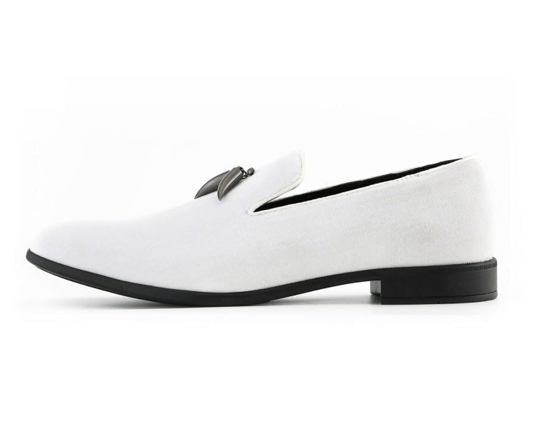 Amali Heath Luxurious White Velvet Smoking Slippers For Men Smoking Slippers by Amali – Don't Panic Shoes