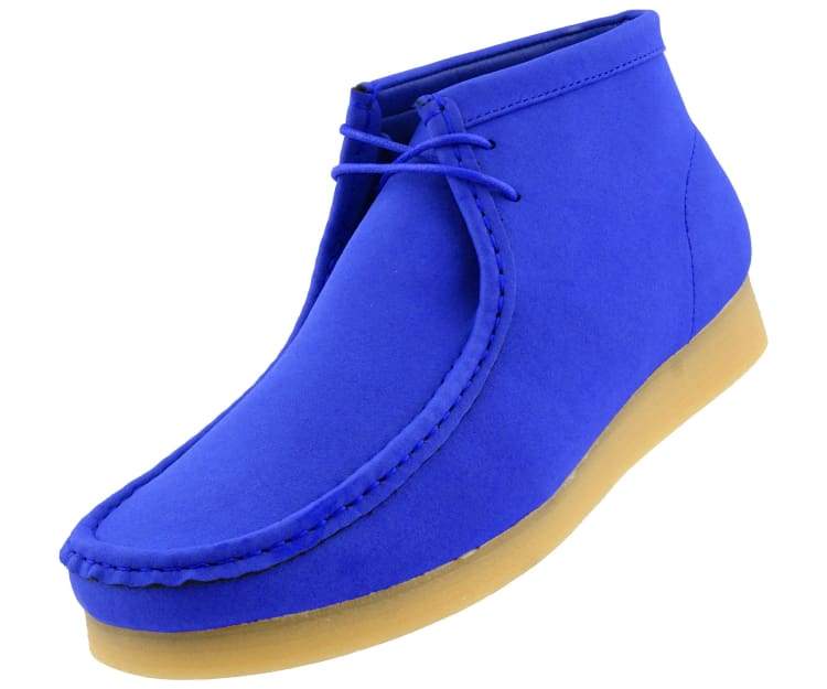 Amali Jason 2 Men's Royal Blue Suede Limited Edition Ankle Boots Boots by Amali – Don't Panic Shoes