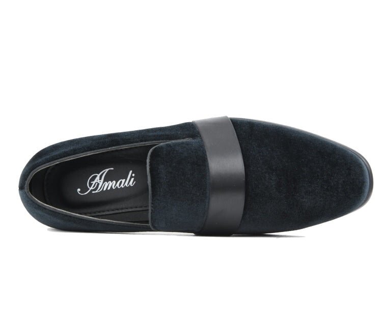 Amali Knight Black Men’S Velvet Loafers Smoking Slippers by Amali – Don't Panic Shoes