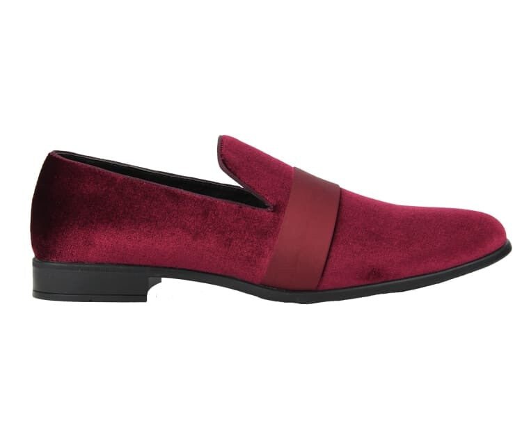 Amali Knight Burgundy Velvet Elegance LoaferS Men’s Velvet Smoking Slippers by Amali – Don't Panic Shoes