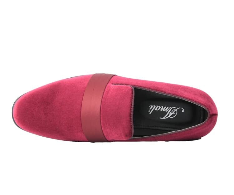 Amali Knight Burgundy Velvet Elegance LoaferS Men’s Velvet Smoking Slippers by Amali – Don't Panic Shoes