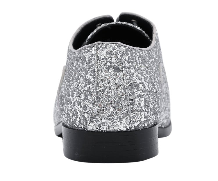 Amali Lawrence Men's Silver Oxfords Oxfords by Amali – Don't Panic Shoes