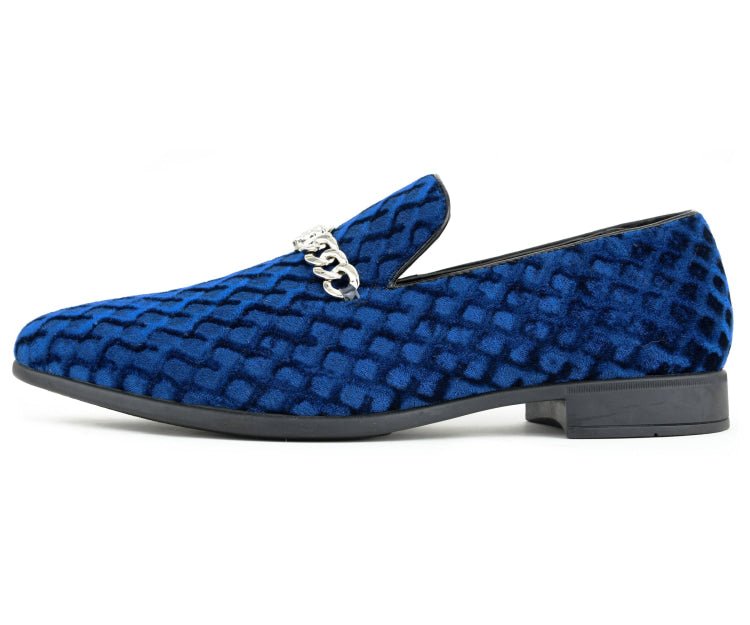 Amali Men's Felix Navy Smoking Slippers by Amali – Don't Panic Shoes