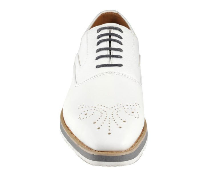 Amali Men's Gideon White Oxfords by Amali – Don't Panic Shoes