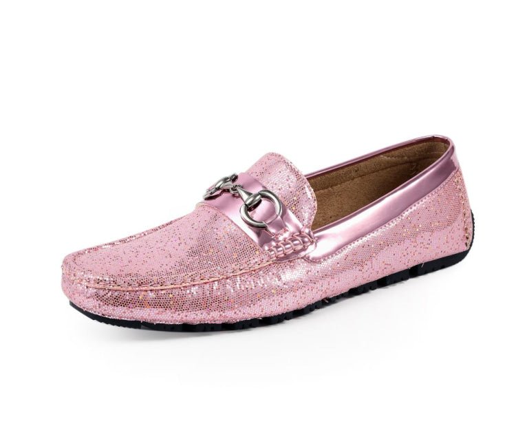 Amali Men's Samson Pink Driving Moccasins by Amali – Don't Panic Shoes
