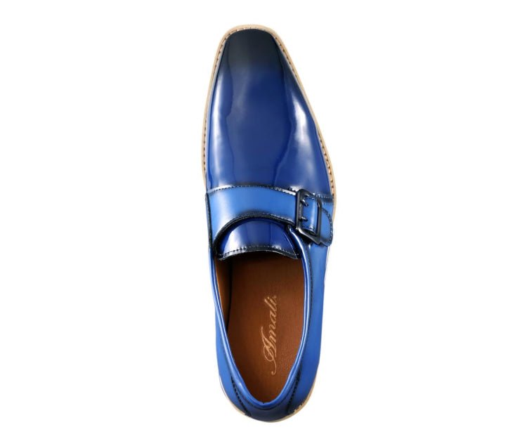 Amali Men's Skyler Blue Monk Straps by Amali – Don't Panic Shoes