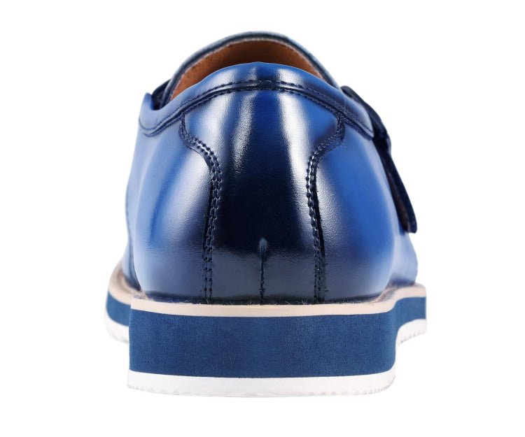 Amali Men's Skyler Blue Monk Straps by Amali – Don't Panic Shoes