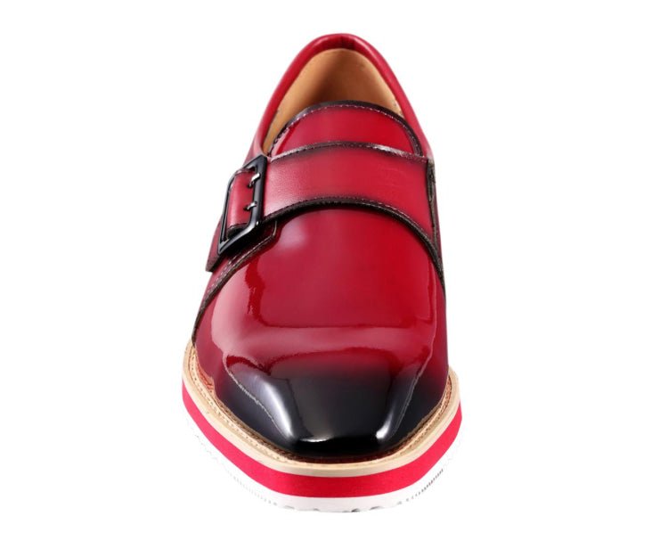 Amali Men's Skyler Red Monk Straps by Amali – Don't Panic Shoes