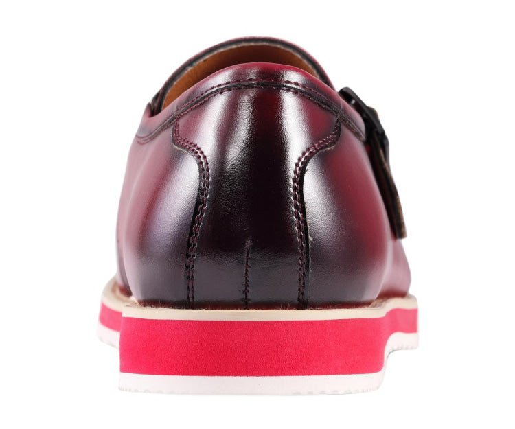 Amali Men's Skyler Red Monk Straps by Amali – Don't Panic Shoes