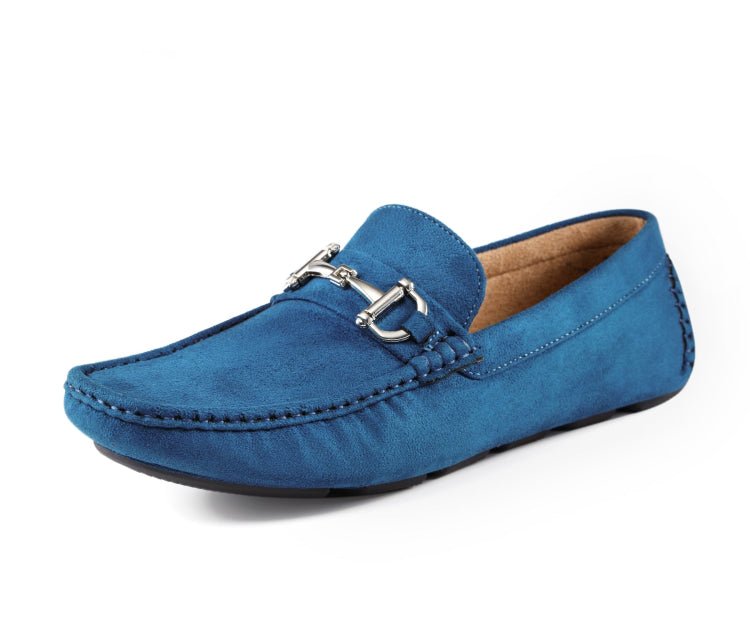 Amali Men's Walken Teal Driving Moccasins by Amali – Don't Panic Shoes