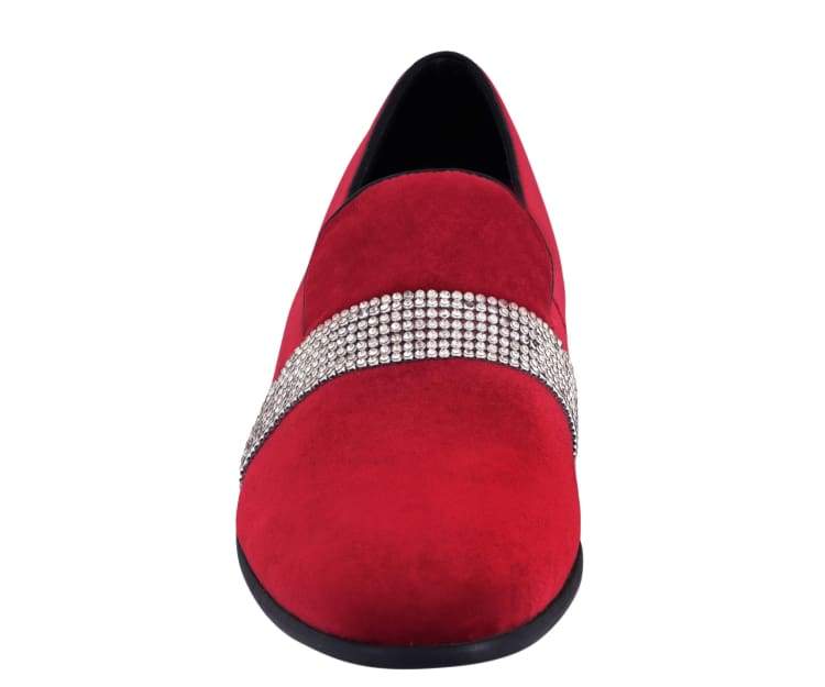 Amali Monarch Regal CrimSon Velvet Loafers Men’s Smoking Slippers by Amali – Don't Panic Shoes