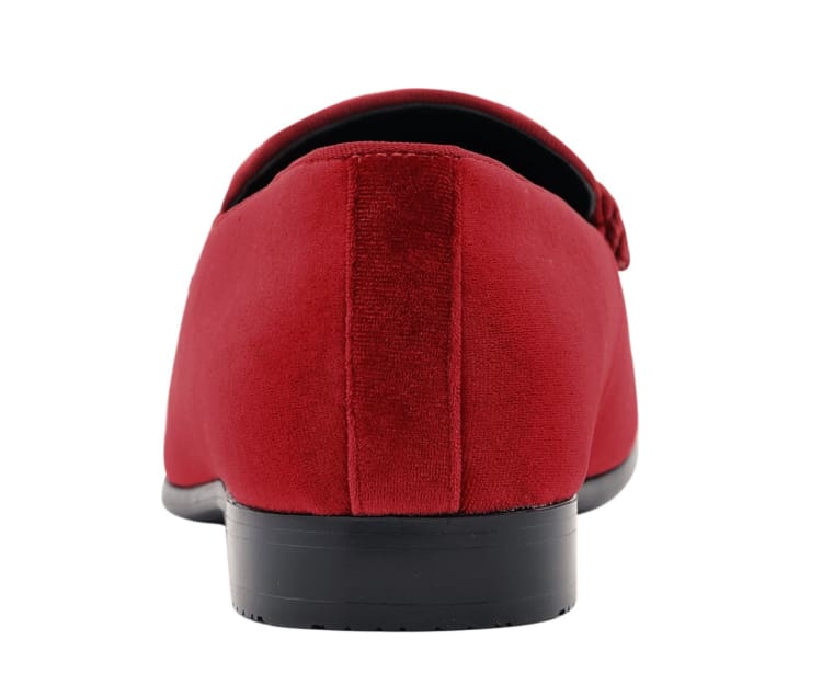 Amali Ornate Velvet Smoking Slippers For Men Black Velvet Smoking Slippers by Amali – Don't Panic Shoes