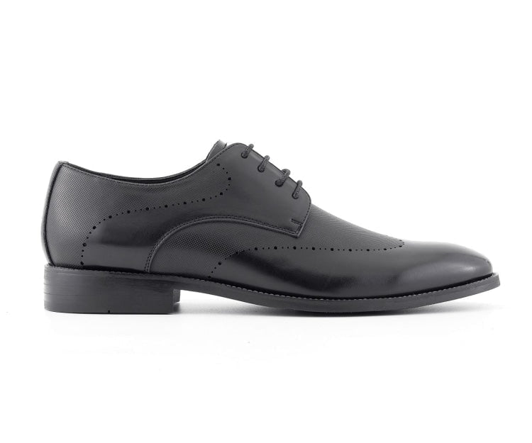 Amali ShoeS Luke Wingtip Dress Shoes Men’s Leather Black Oxfords by Amali – Don't Panic Shoes