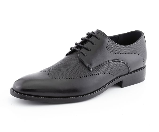 Amali ShoeS Luke Wingtip Dress Shoes Men’s Leather Black Oxfords by Amali – Don't Panic Shoes
