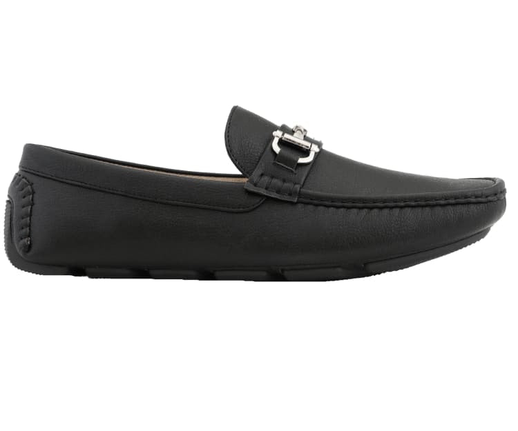 Amali Trentino Black Men's Slip On Loafers Leather Driving Moccasins by Amali – Don't Panic Shoes