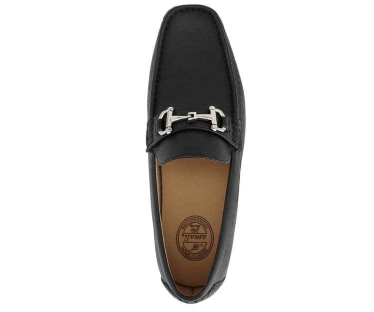 Amali Trentino Black Men's Slip On Loafers Leather Driving Moccasins by Amali – Don't Panic Shoes