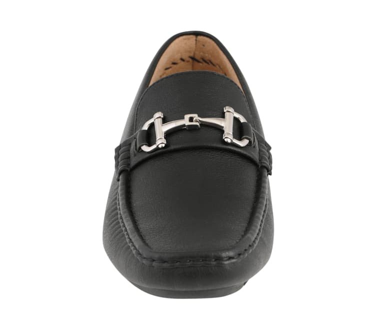 Amali Trentino Black Men's Slip On Loafers Leather Driving Moccasins by Amali – Don't Panic Shoes