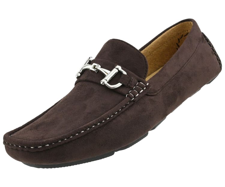 Amali Walken 2 Men’S Brown Suede Driving Shoes Driving Moccasins by Amali – Don't Panic Shoes